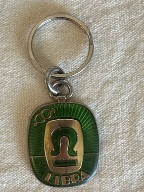 Vintage 70's Zodiac Sign Libra Keychain